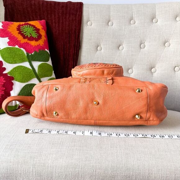 Fiore by Isabella Fiore Dusty Peach Embroidered Leather Purse - Picture 12 of 16